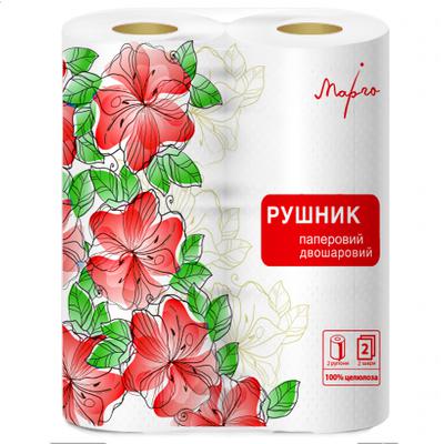 Паперовий рушник Марго білий 2шари 130відривів 2рул./уп.